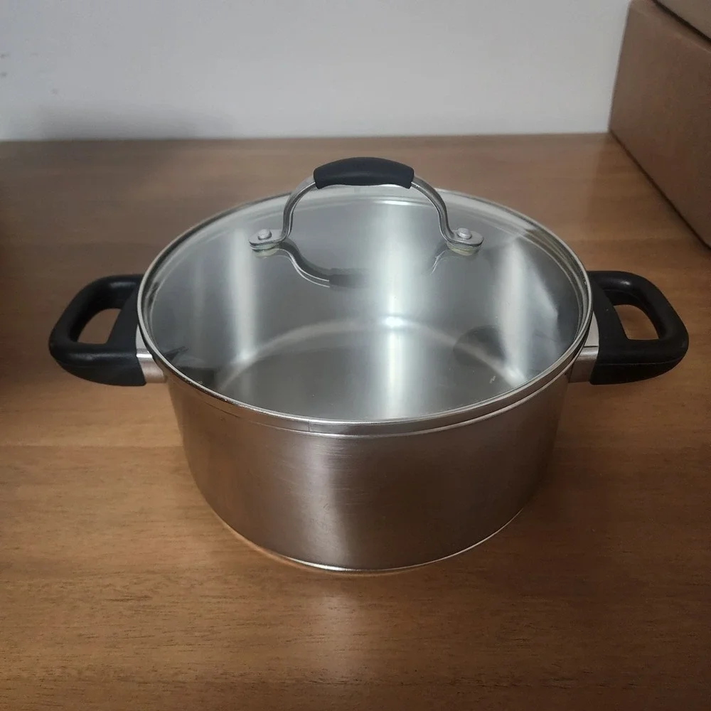 Stainless Steel Cooking Pot With Lid  9